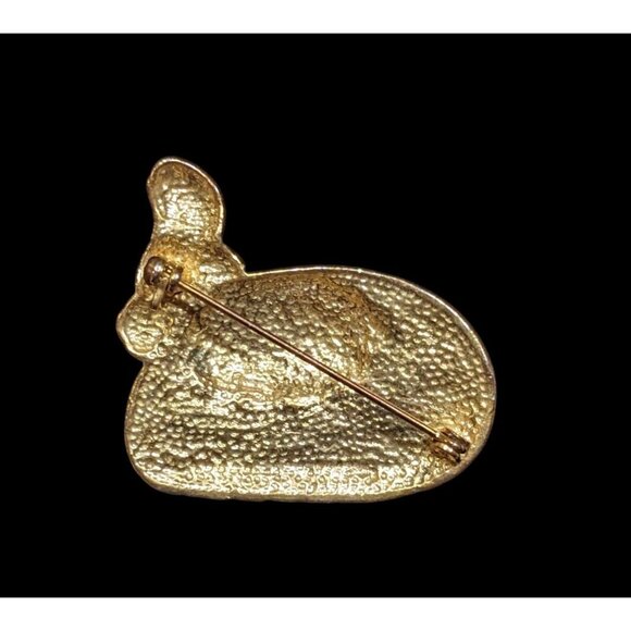 Vintage Red Enamel And Gold Tone Hat Shaped Brooch - Picture 2 of 4